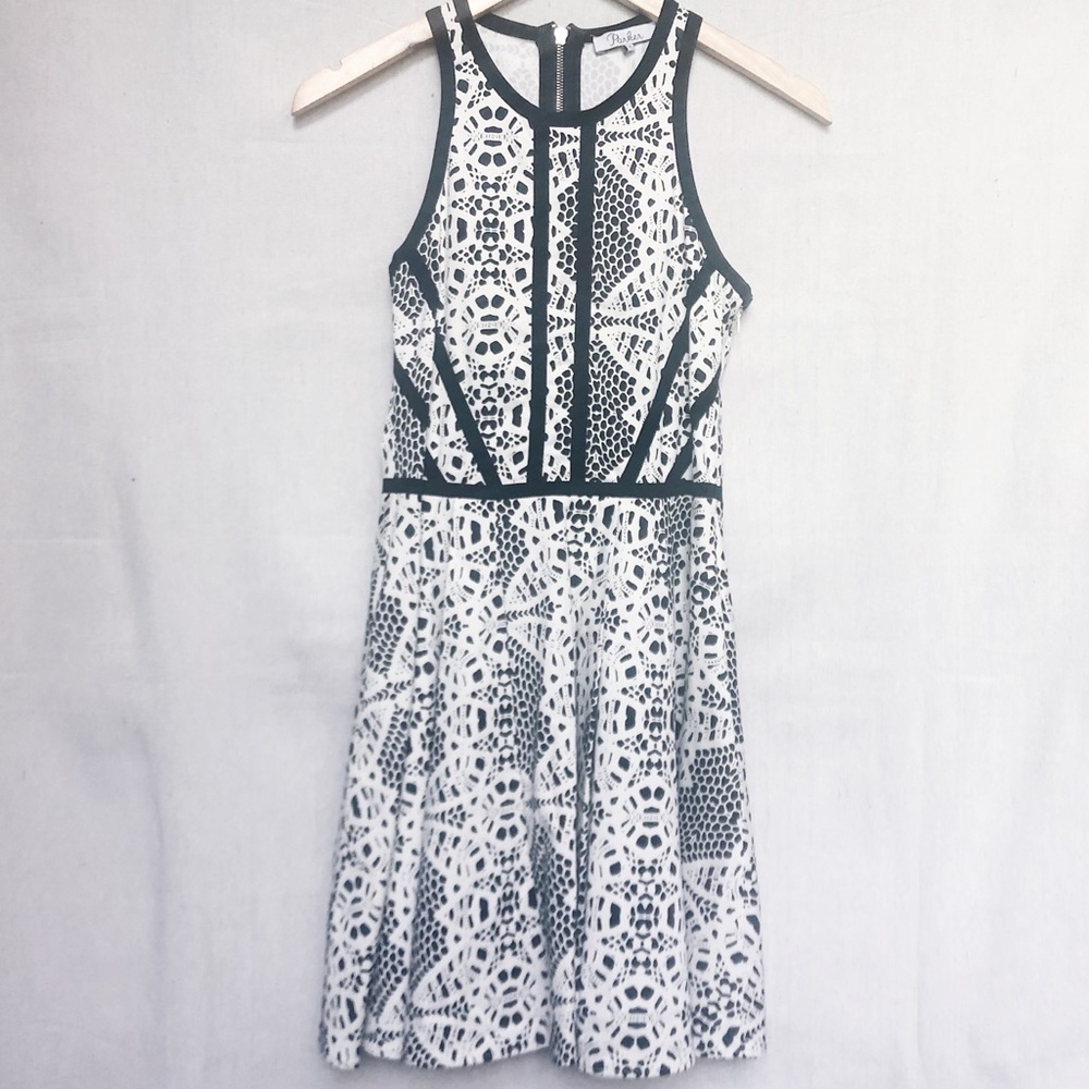 Parker Hudson  Dress - B/W Pattern w Back Cutout